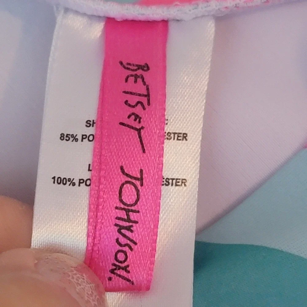 Betsey Johnson Rainbow Rash Guard Y M 10 Long Sleeve Beach Swim‎ Colorful Top